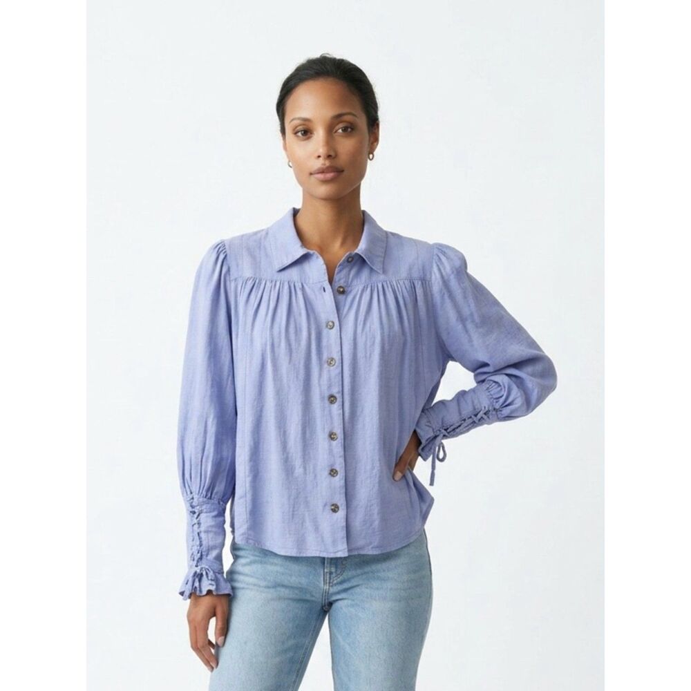 Free People Kiss Kiss Oversized Blouse XS